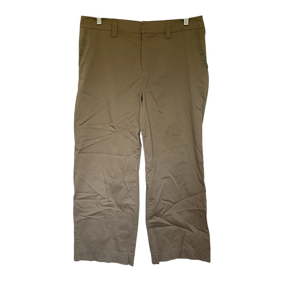 Fieldgear tan pants pockets dress pants women's size 14 cotton spandex light